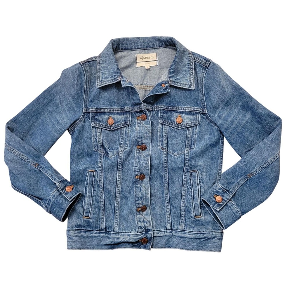 Madewell Classic Denim The Jean Jacket‎ S Pinter Wash Trucker Layering Boho
